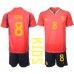 Spanien Koke #8 Barnkläder Hemma matchtröja till baby VM 2022 Kortärmad (+ Korta byxor) Billigt